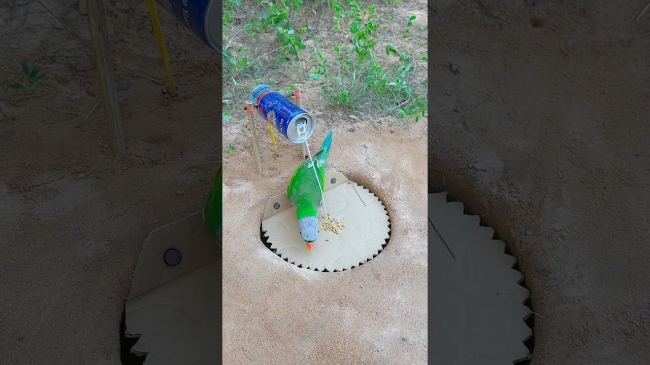 How To Make Parrot Trap - Really Easy Parrot Trap #youtubeshorts