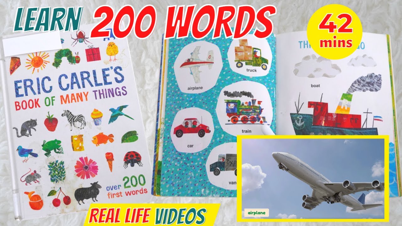 FIRST WORDS for Babies and Toddlers | Eric Carle Read Aloud Book of Many Things | Learn to Talk