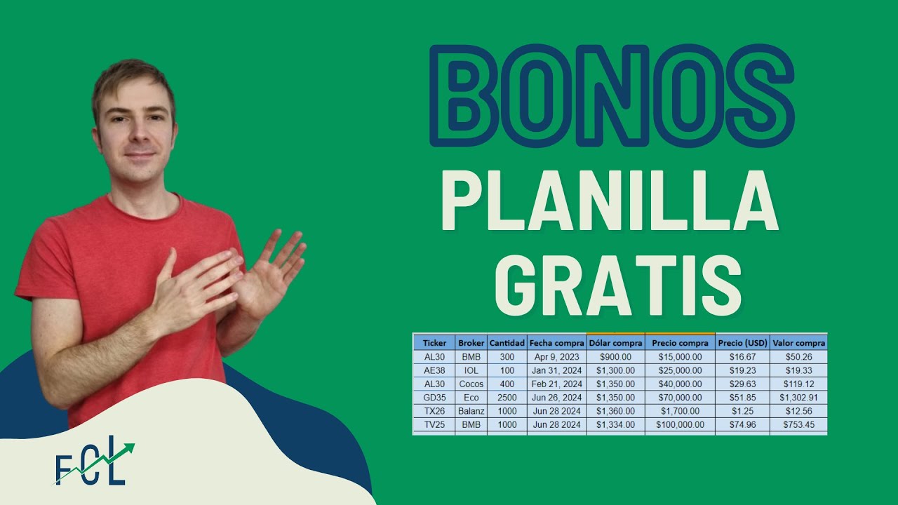 Planilla de bonos gratis: Med&iacute; el rendimiento del AL30 en d&oacute;lares