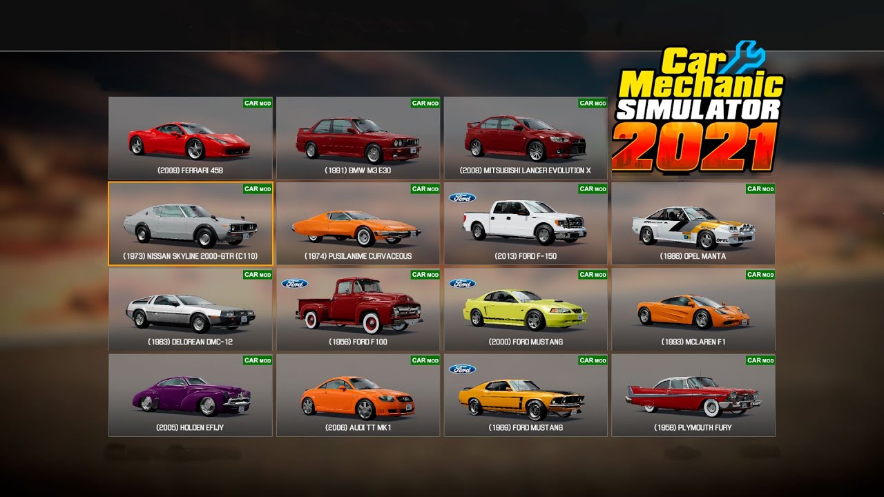 My cars in Car Mechanic Simulator 2021 Part 1