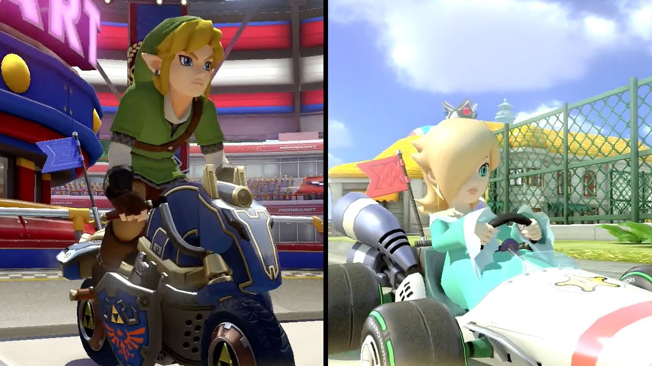 Mario Kart 8 Deluxe - Multiplayer - Renegade Roundup - Link vs Rosalina