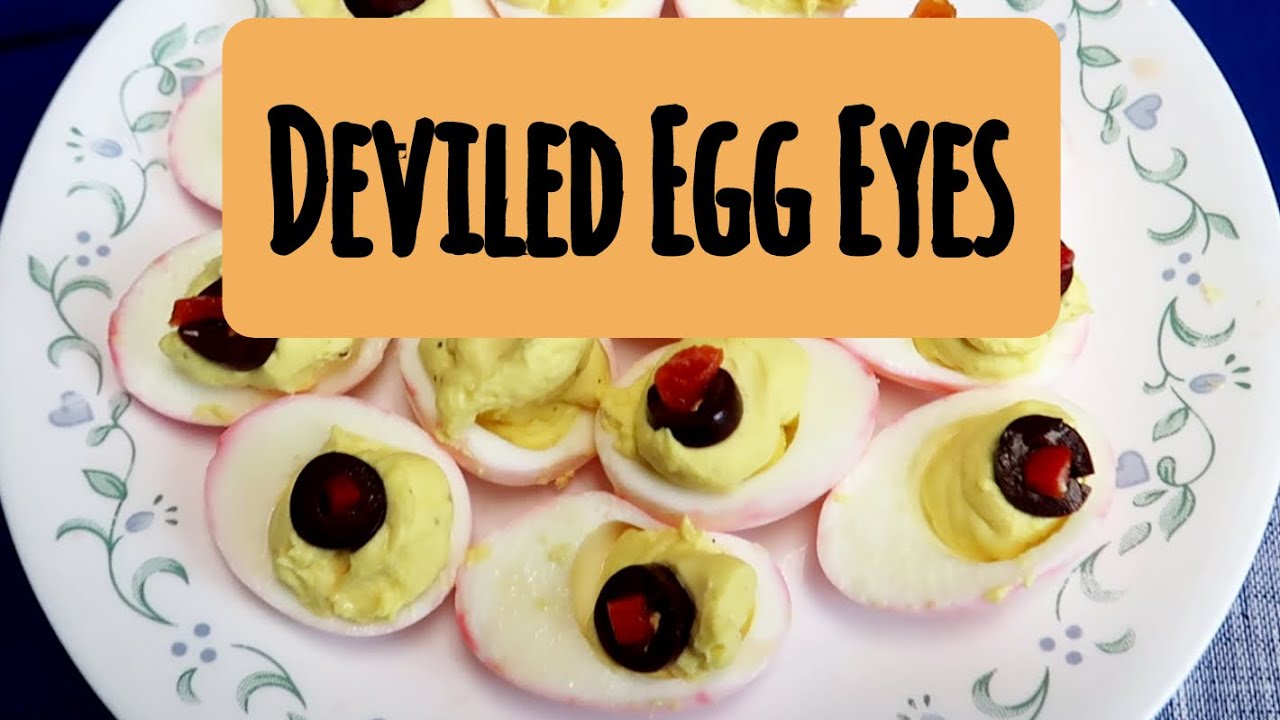 Halloween Deviled Egg Eyes