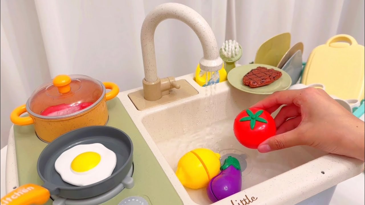 [💸toy asmr💸] Kitchen Playset🍳 Cooking with toys! 싱크대 장난감으로 요리하기