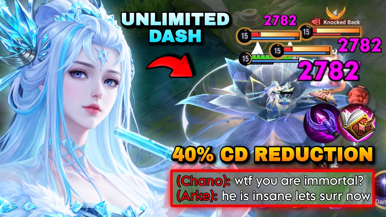 CHINA LUNA UNLIMITED DASH WITH THIS OP 40% CD REDUCTION BUILD! | HONOR OF KINGS