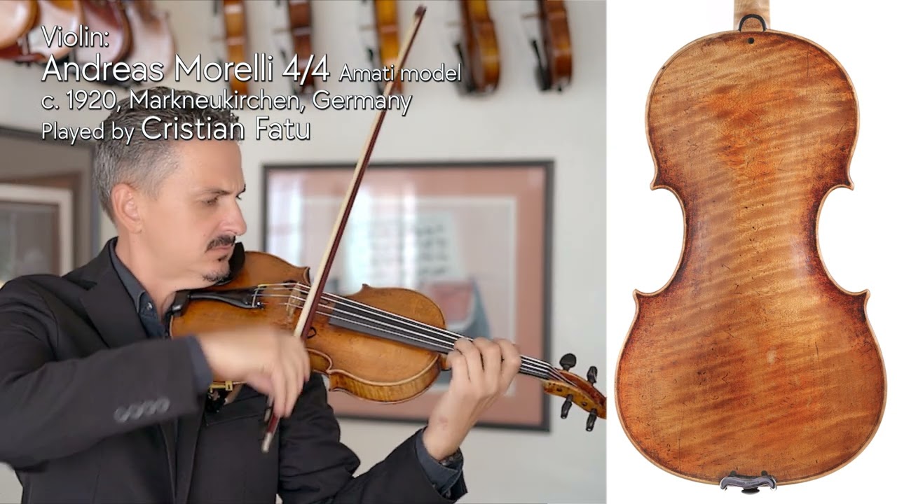 Andreas Morelli 4/4 violin, c. 1920, Markneukirchen, Germany / Cristian Fatu / Metzler Violin Shop