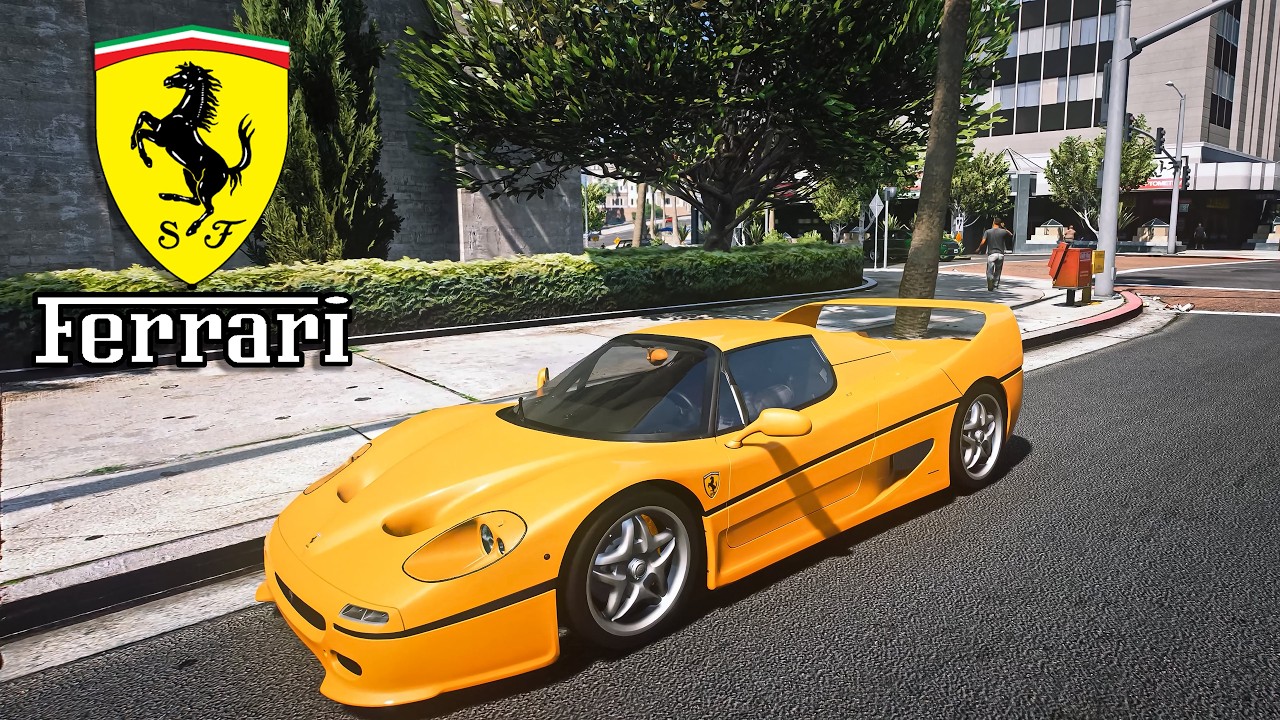 GTA V 1995 Ferrari F50 [Add-On] + Realistic Engine Sound [QuantV] 4K