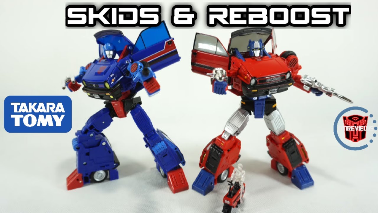 Takara Tomy Transformers Masterpiece MP-53 Skids & MP-54 Reboost