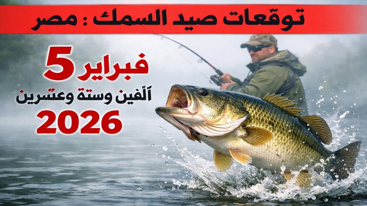 توقعات الصيد في مصر على الخامس من فبراير ألفين وستة وعشرين: ارمِ كل شيء وانطلق للصيد!