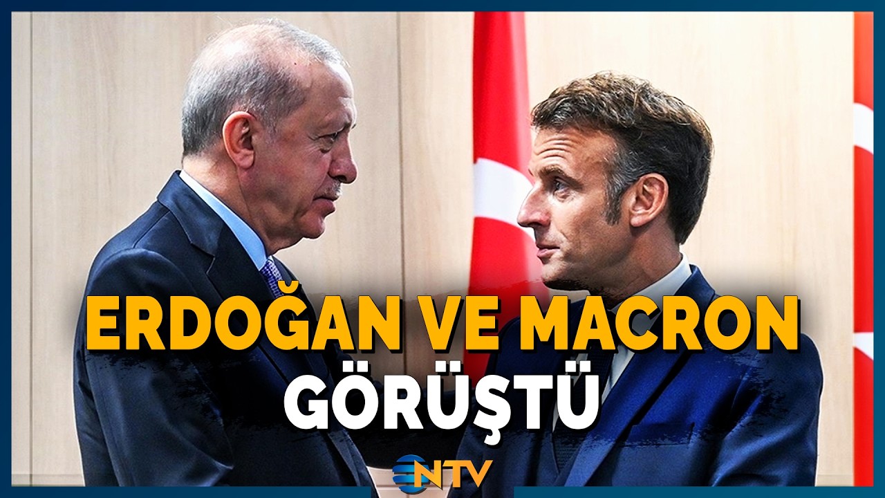Cumhurbaşkanı Erdoğan, Fransız Mevkidaşı Macron ile G&ouml;r&uuml;şt&uuml; | NTV