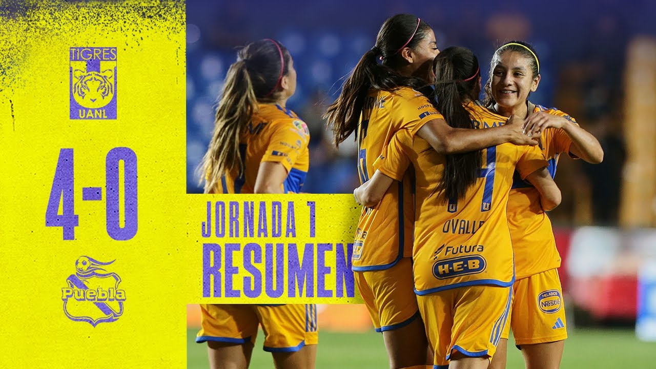 📹 El Resumen Femenil | Tigres 4 - 0 Puebla Femenil | Jornada 1 | Apertura 2023