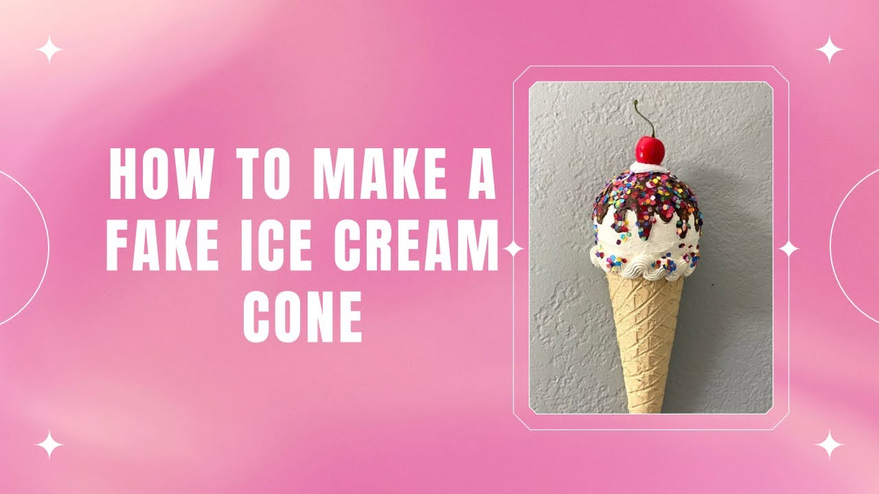 Fake ice cream cone wall hanging tutorial