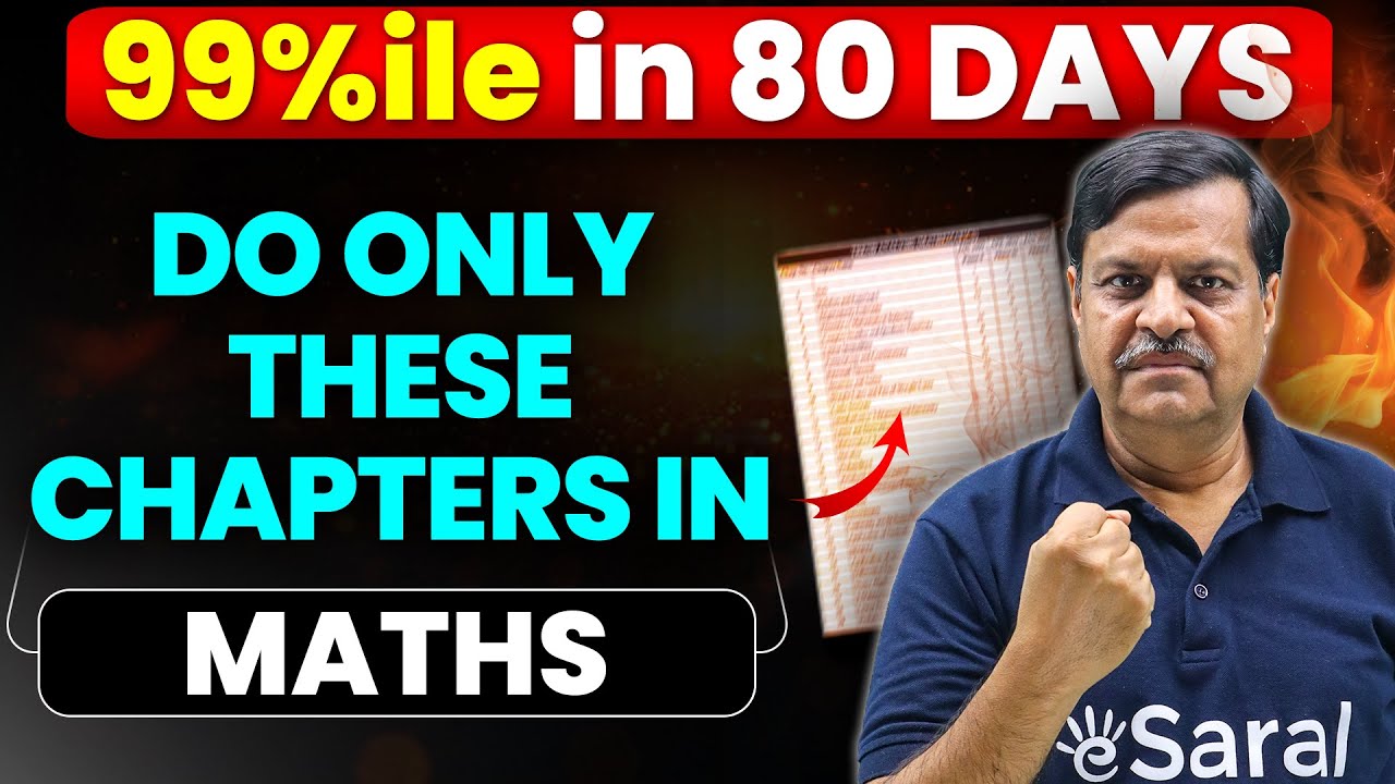 JEE 2025 : SCORE 99%ile in 80 Days | Maths GAMEPLAN 🔥| 90+ Marks in Maths Strategy & Roadmap ⚡