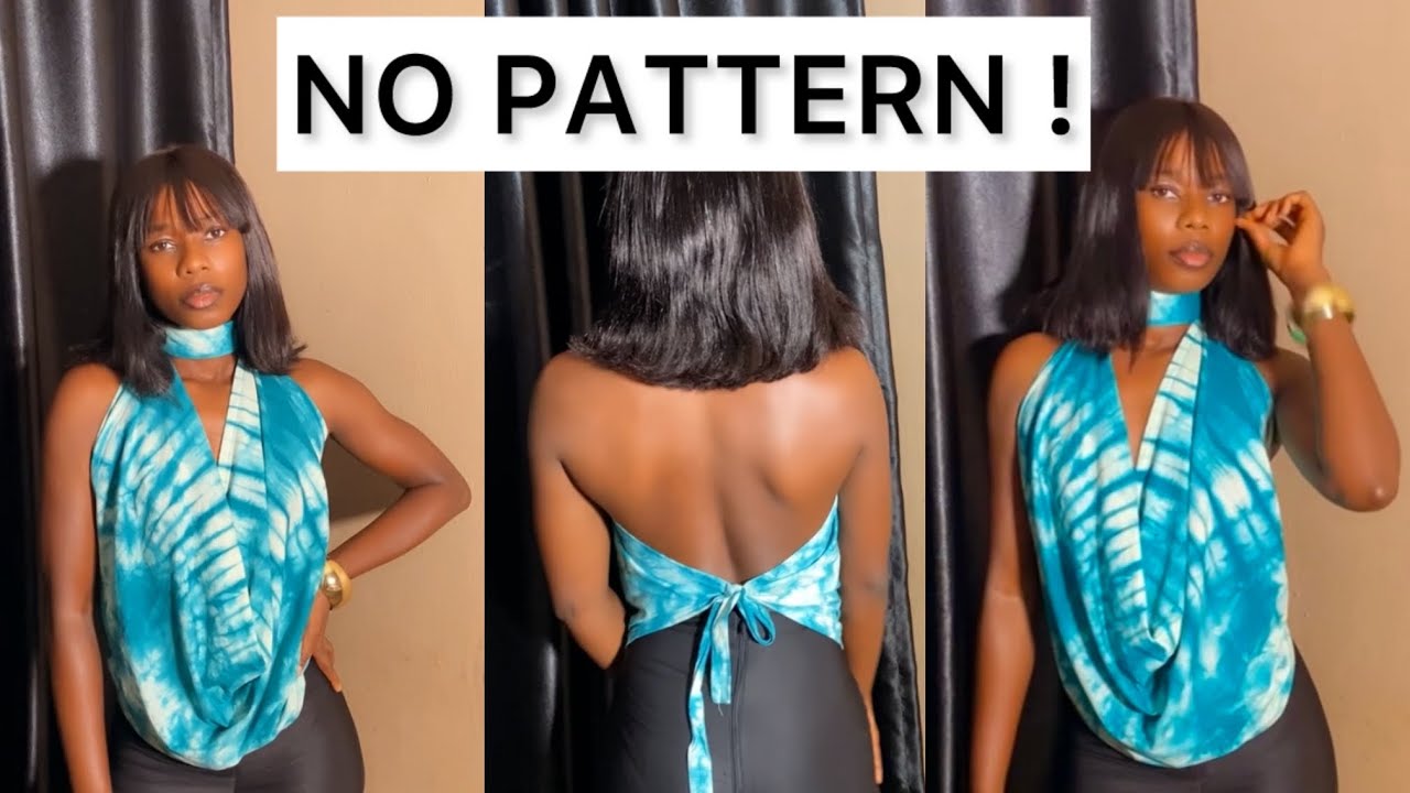 NO PATTERN: Easy Plunging Cowl Neck Top (perfect for beginners)