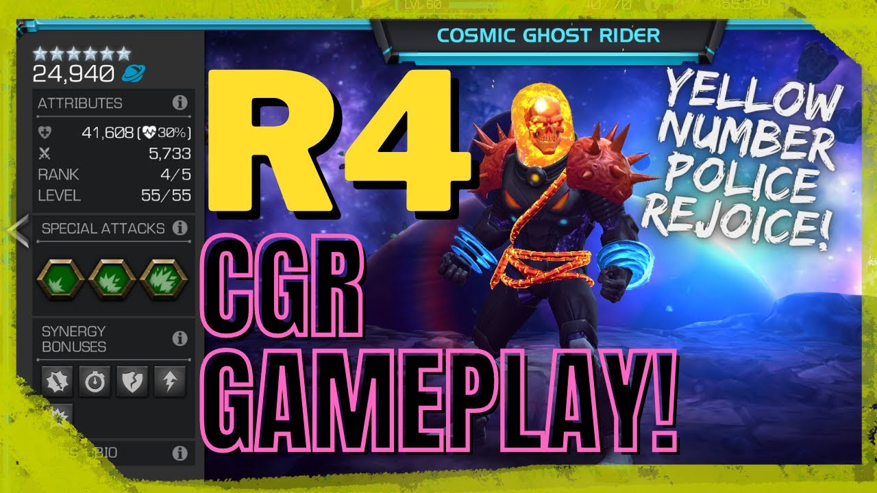 6 Star Rank 4 Cosmic Ghost Rider Gameplay! Some Good Ol' Yellow Numbers! Thx To Bullfighter!