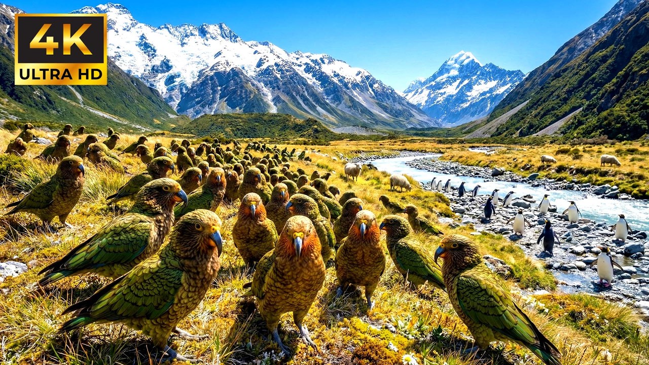Relaxing Walk in New Zealand Kea Parrots, Fiordland Penguins & The Glacial Valleys