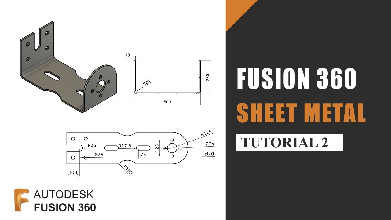 Sheet Metal Tutorial 2 | How to work with sheet metal in Autodesk Fusion 360 | Fusion 360 Tutorial