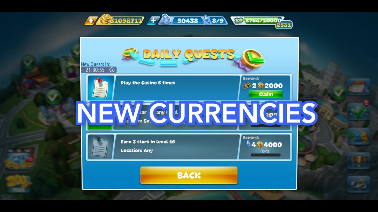 Cooking Fever Update  ①- New Currencies - Gems Shards and Casino Tickets