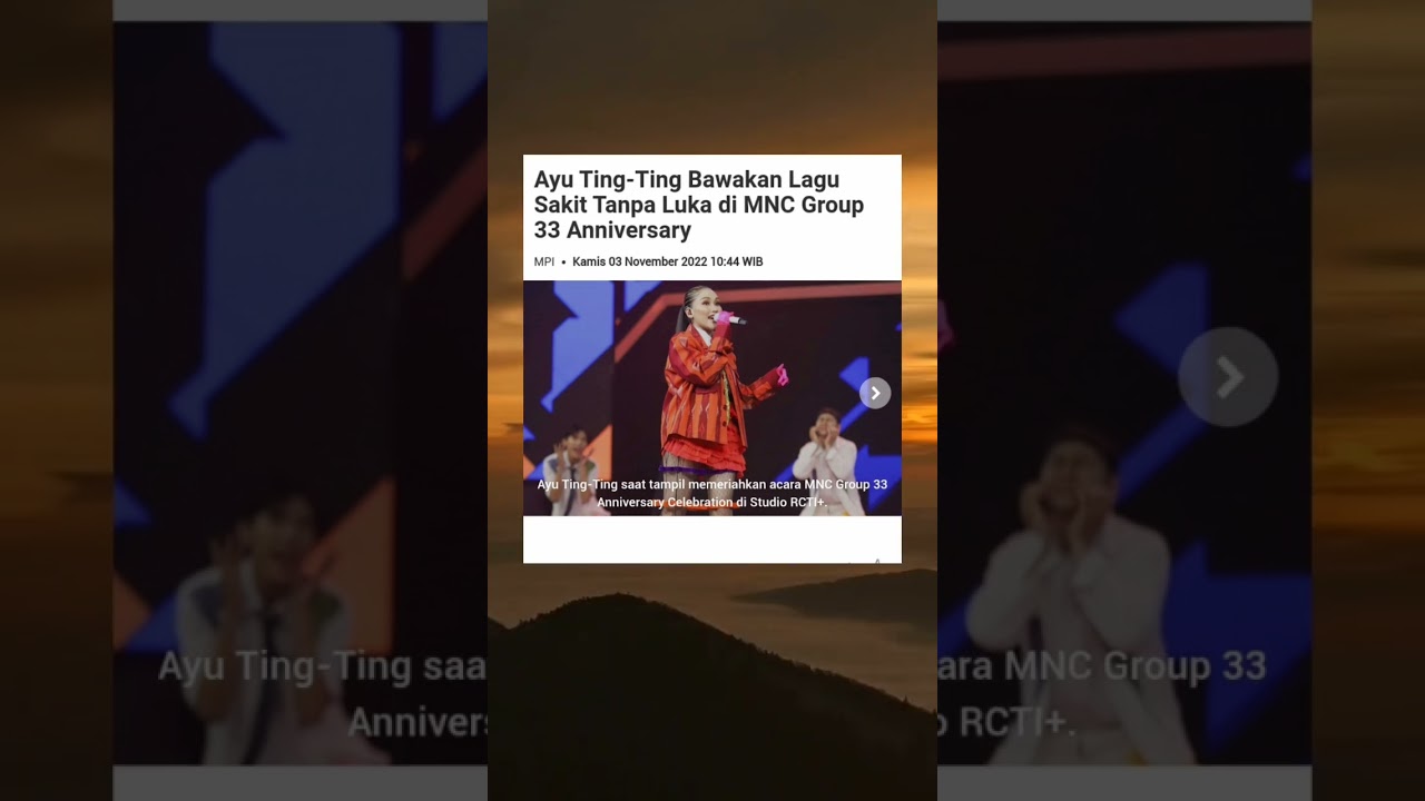 cantik, ayu Ting Ting bawakan lagu sakit tanpa luka di MNC Grup 33 anniversary,
