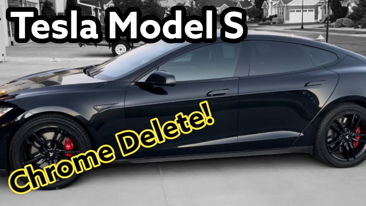 Набор для удаления хрома на Tesla Model S | Выглядит гораздо лучше! Tesla DIY Black Out