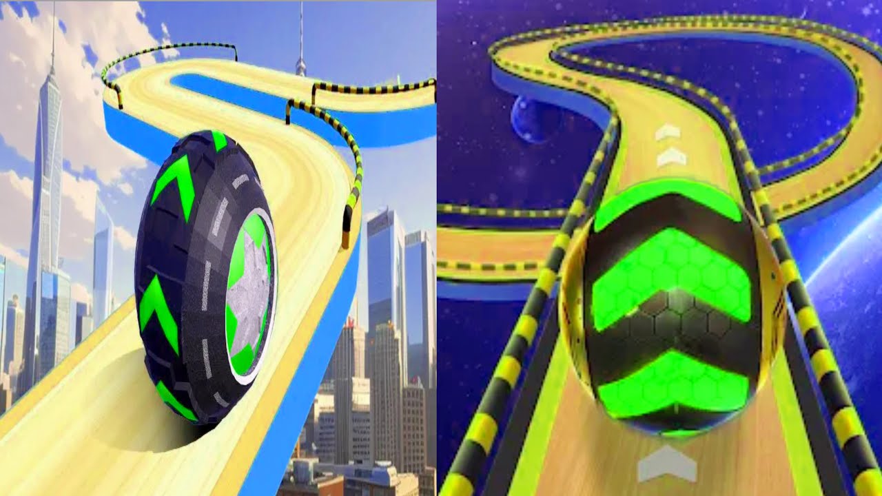 Rolling Ball Sky Escape VS Space Rolling Balls Mobile Gameplay