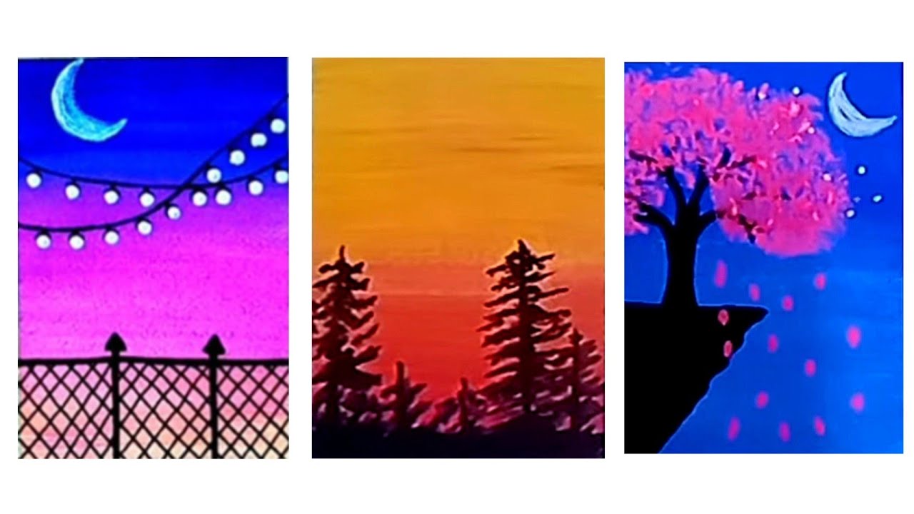 😱 9 Easy watercolor painting ideas for beginners | Watercolor painting