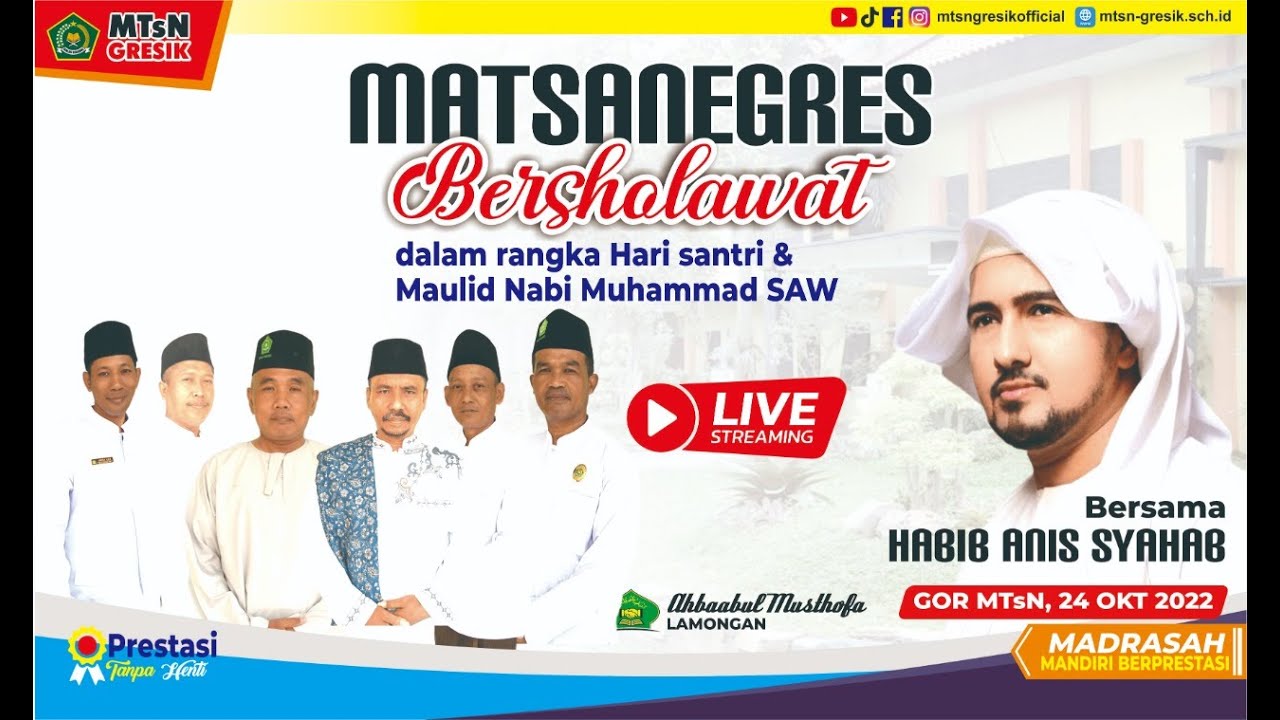MTsN Gresik Bersholawat bersama Habib Anis Syahab