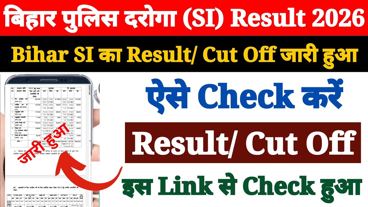 Bihar Police SI Result 2026 Out | Bihar Daroga Ka Result Kaise Dekhen ? How to Check Bihar SI Result