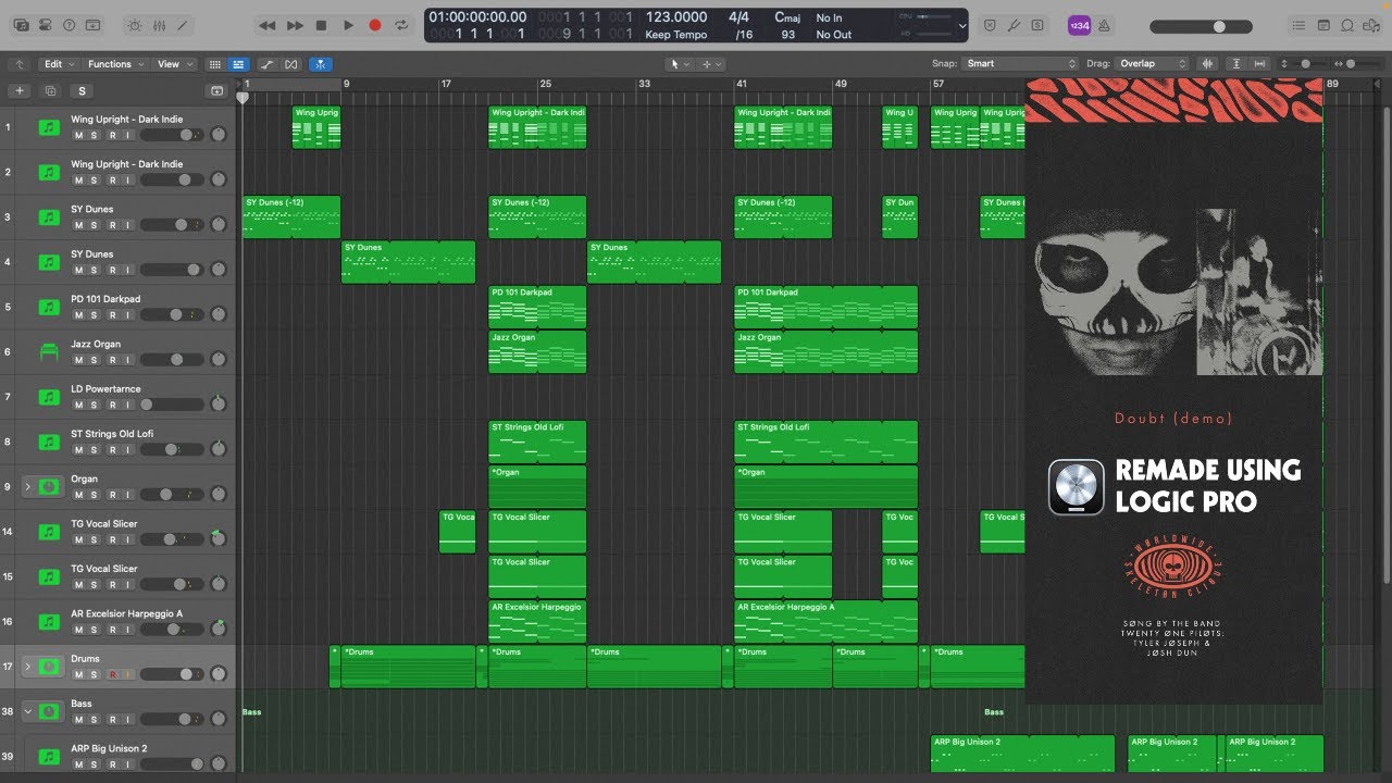 Doubt (Demo) - twenty one pilots Instrumental (Logic Pro)