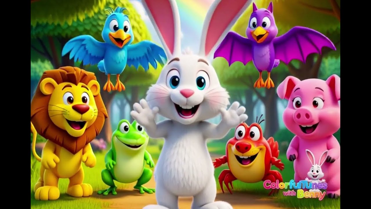 🎨🐰 Benny’s Animal Colors Parade! 🐦🦁🐸#bennysong #colorsforkids#nurseryrhymes 
