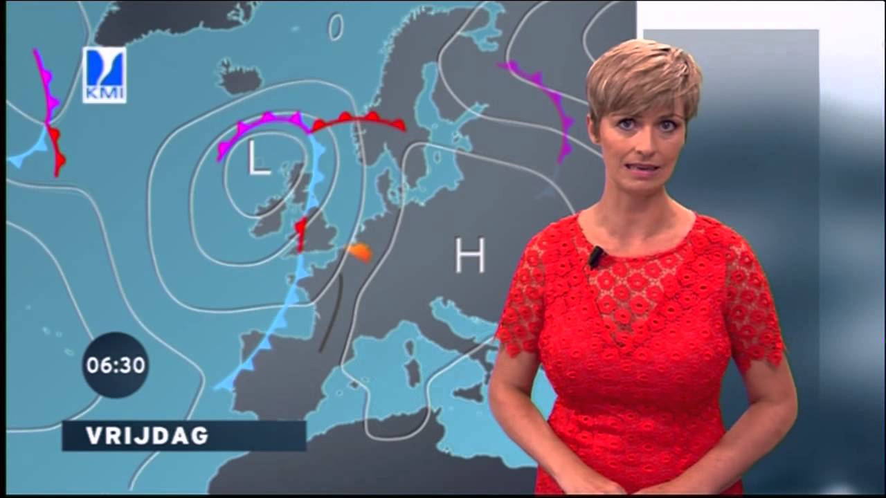 Weervrouw Sabine Hagedoren op 31 juli 2013 met zomers weerbericht voor Vlaanderen HD