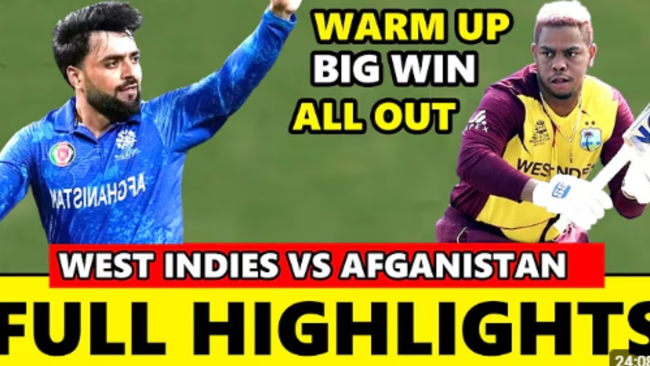 Afghanistan Vs West Indies Icc World Cup Warm up Match Full Highlights 2026 | Wi Vs AFG Warm up