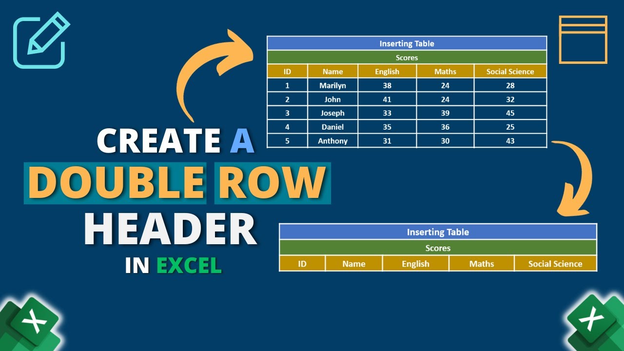 How to Create a Double Row Header in Excel