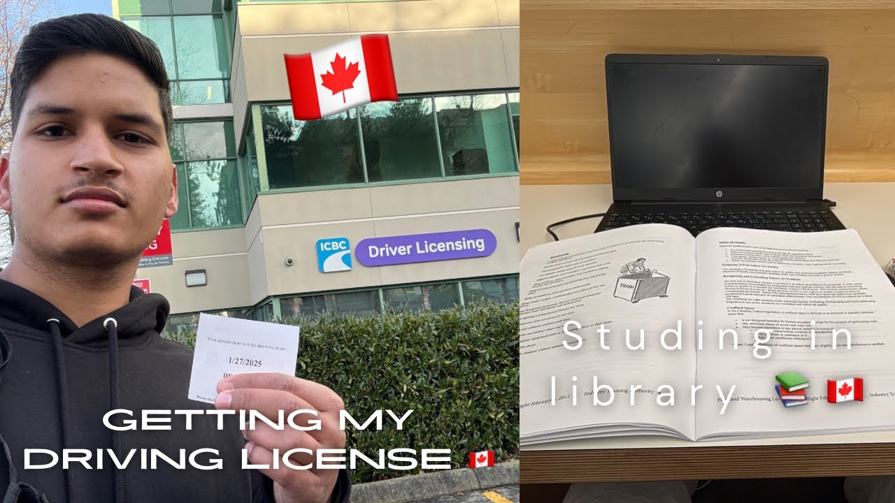 Getting my driving license 🇨🇦 | studying in a public library 🇨🇦📚