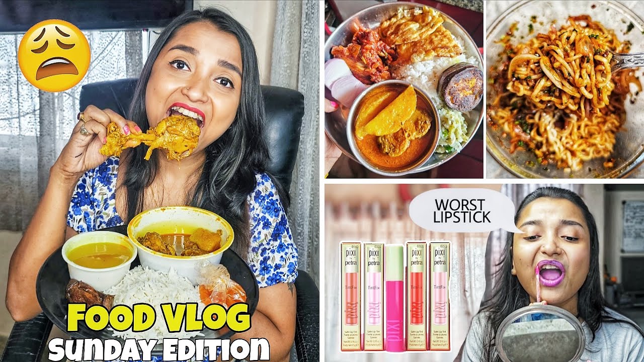 Vlog - রবিবারে দেশি মুর্গি দিয়ে Chicken Curry সাথে Muri Ghonto - PIXI Lipsticks সত্যি কি এত বাজে !!