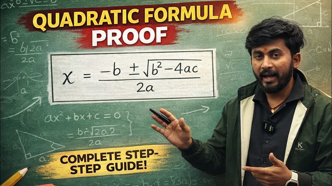Proof of Quadratic Formula By The Help Of Squares 
