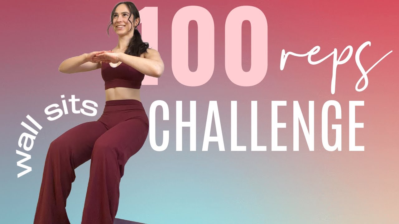 100 REP CHALLENGE WALL SITS WORKOUT | NO EQUIPMENT QUADS AND CALVES WORKOUT
