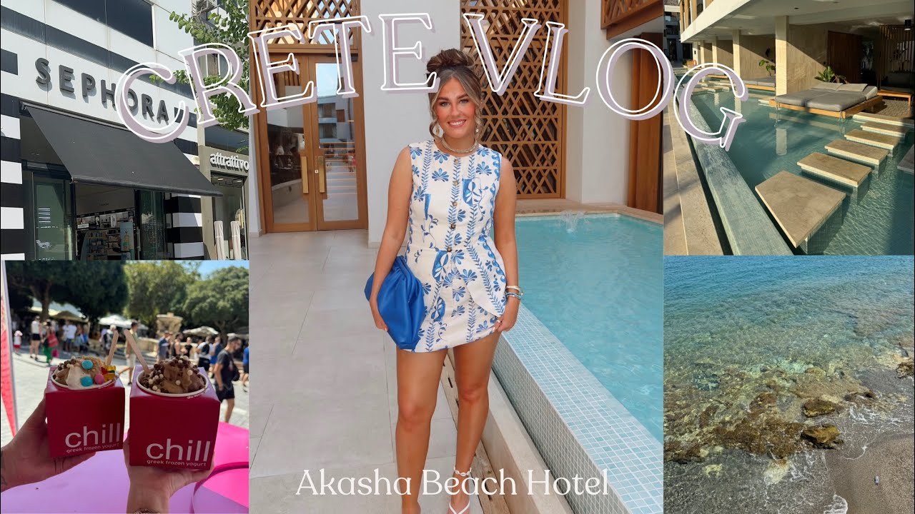 CRETE VLOG PART 1 | Akasha Beach Hotel | Heraklion City Centre | Exploring | NC