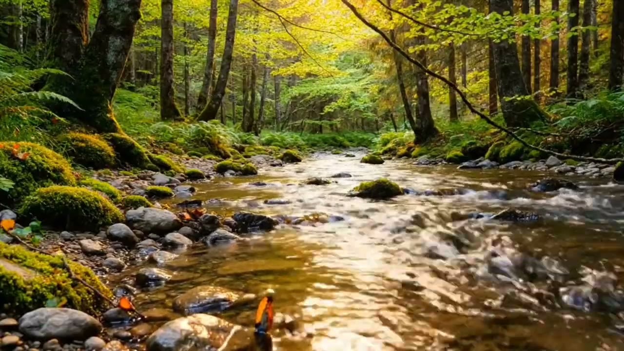 Relaxing River Sounds & Bird Sounds for Sleeping | 1 Hours Nature Sounds