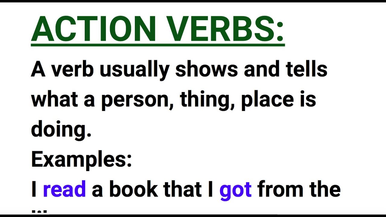 ACTION VERBS