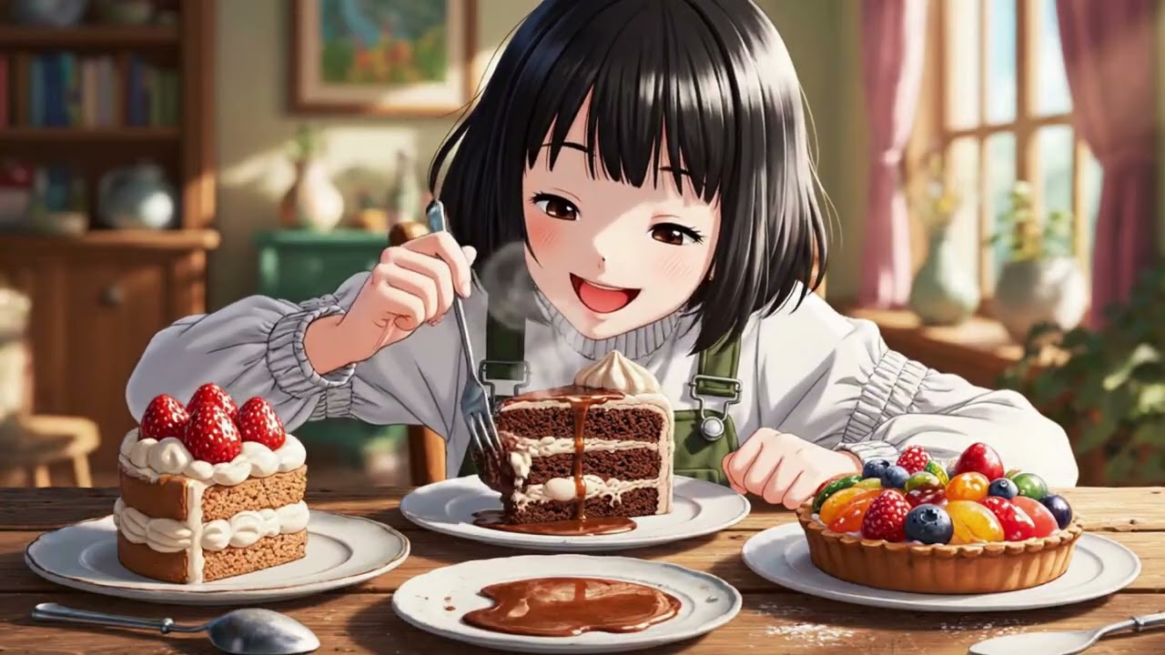 Cozy Ghibli Bakery: Eating Juicy Dripping Cakes ASMR 🍰 (Anime Mukbang)