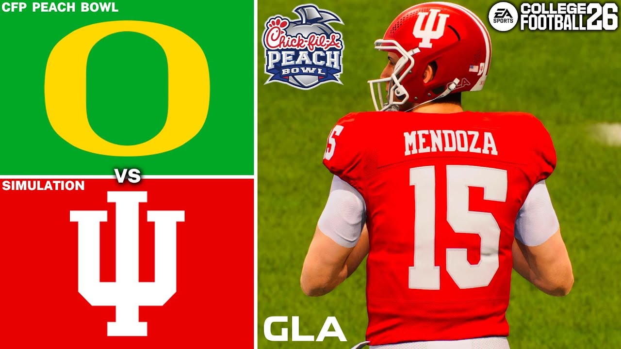 Indiana vs. Oregon – CFP Peach Bowl Simulation | CFB 26 PS5 Gameplay