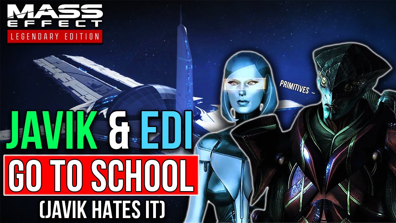 Mass Effect 3 - What Happens if You Bring JAVIK & EDI to GRISSOM ACADEMY? (Unique Dialogue)
