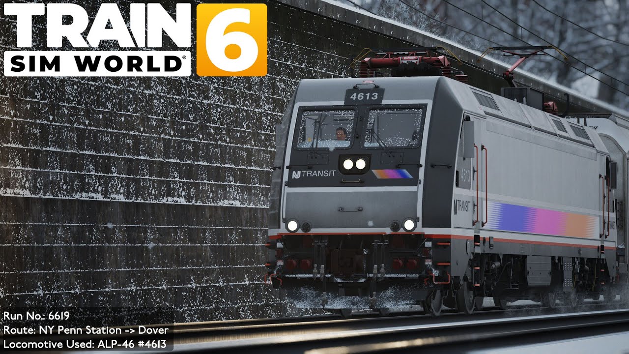 Train Sim World 6 - Run No. 6619 NY Penn Station → Dover (Bombardier ALP-46)
