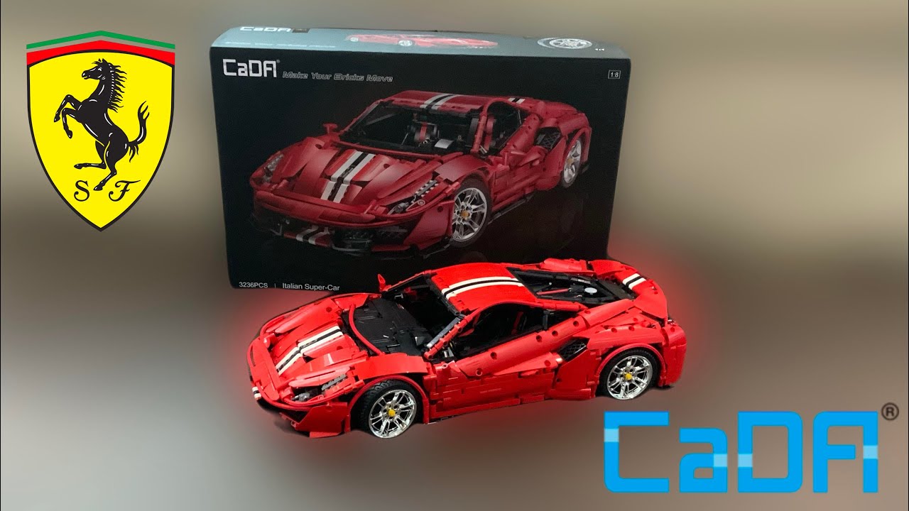 CaDa Ferrari 488 Master Series C61042W MOC Super Car Speed Build 4K 🔥🔥🤓