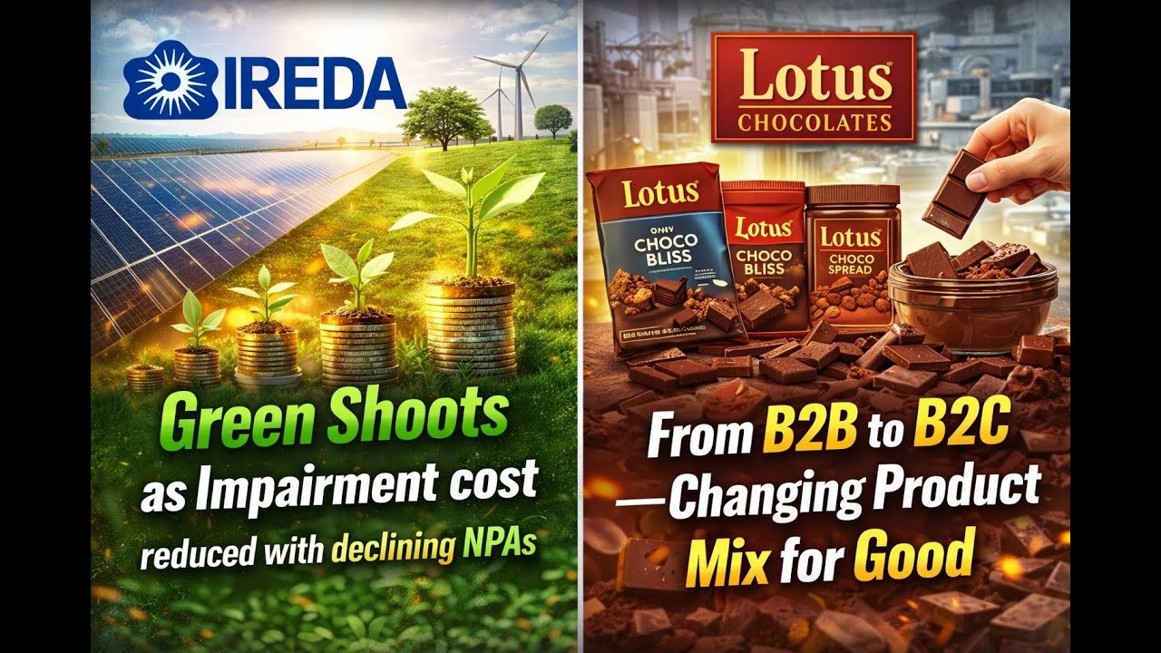 IREDA and LOTUS Chocolates  - Q3FY26 Results Analysis I Green Shoots
