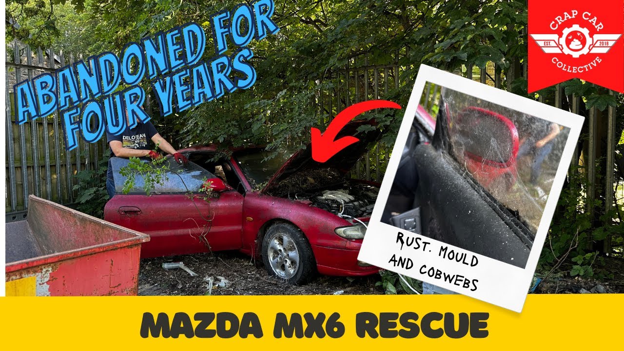 We rescue a Mazda MX6, abandoned under a tree for four years. Will it run?