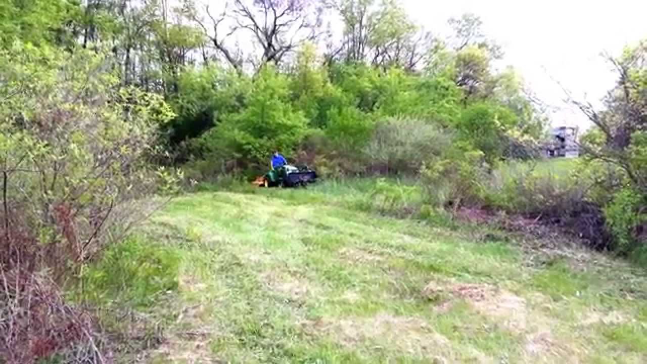 4' Rotary Cutter on a John Deere X485