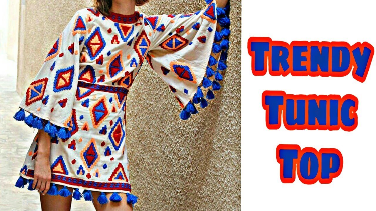 Trendy boho tunic/indo western kurti/tunic style kurta/designer tunic