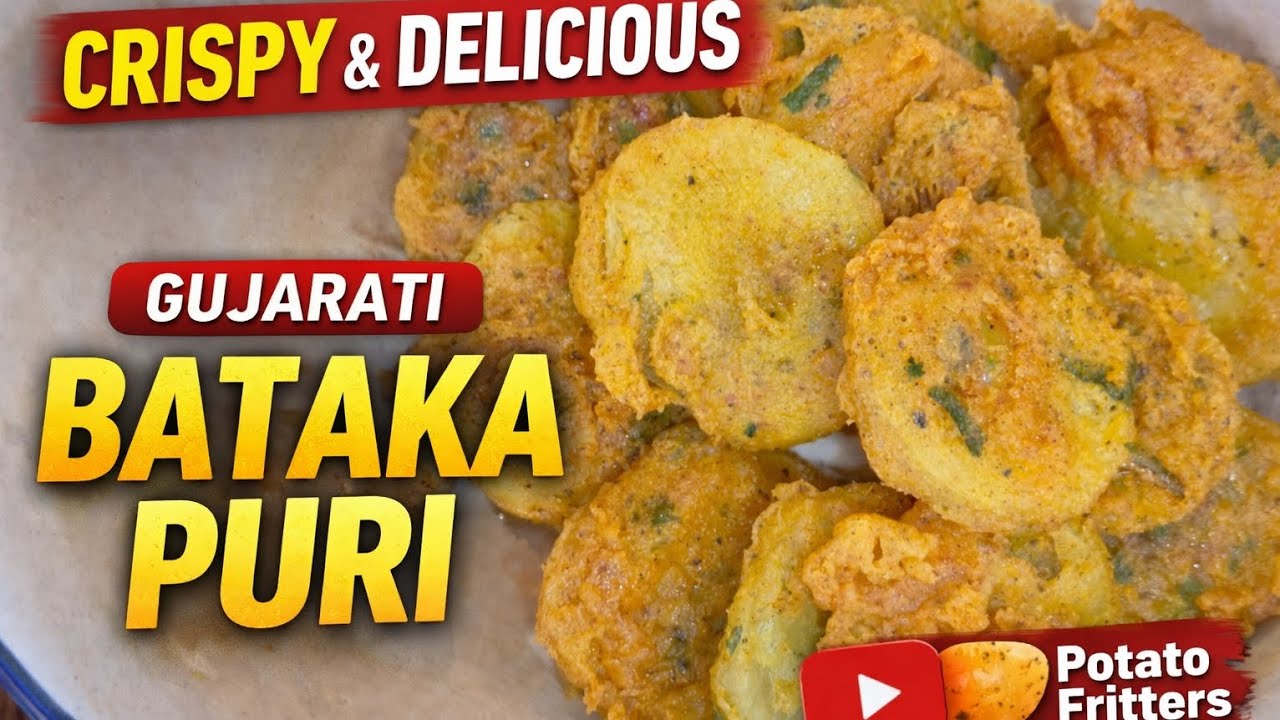 Crispy Bataka Puri Recipe | Gujarati Potato Fritters | Easy Tea Time Snack 😋