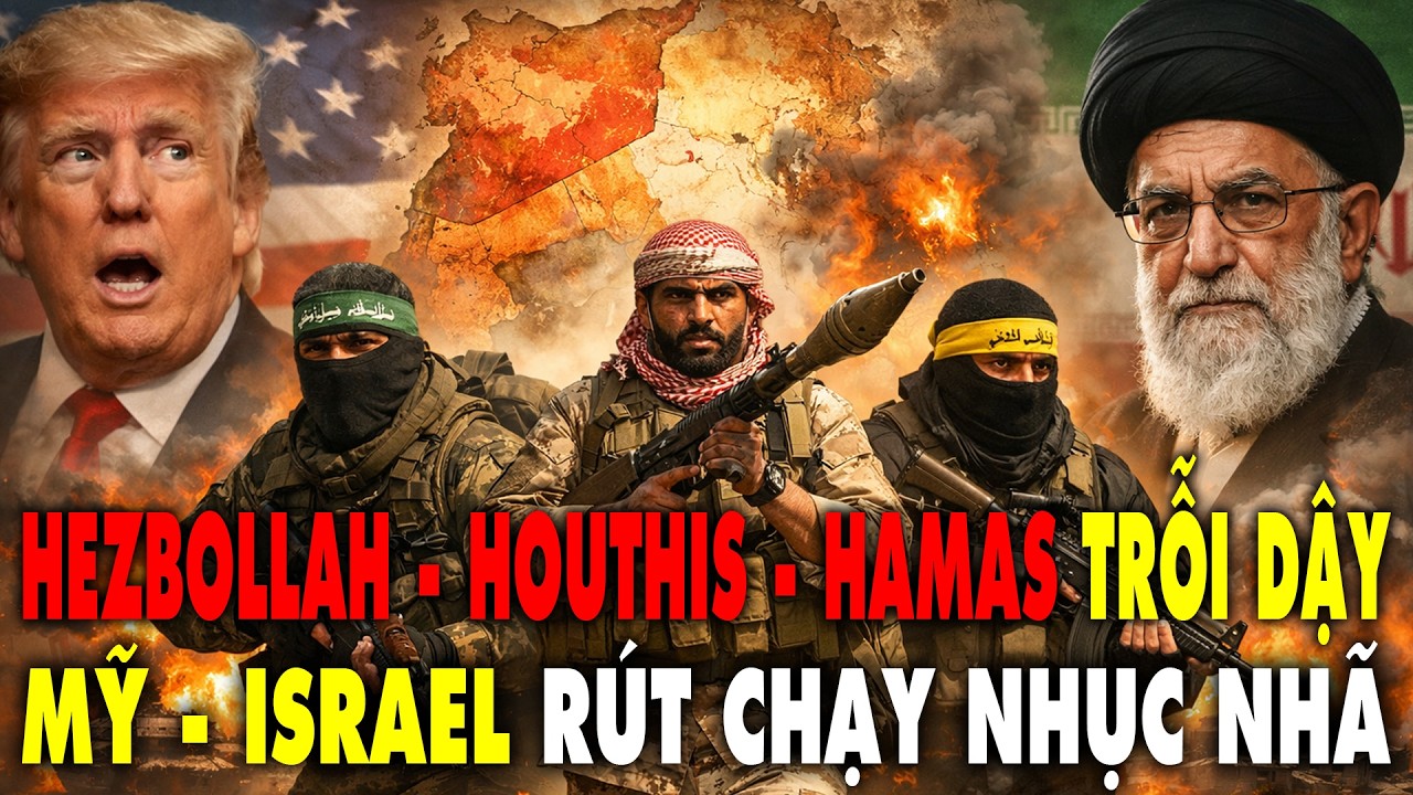 Iran liên minh Hezbollah - Houthis - Hamas trừng phạt Israel, Netanyahu tháo chạy, Mỹ bất lực
